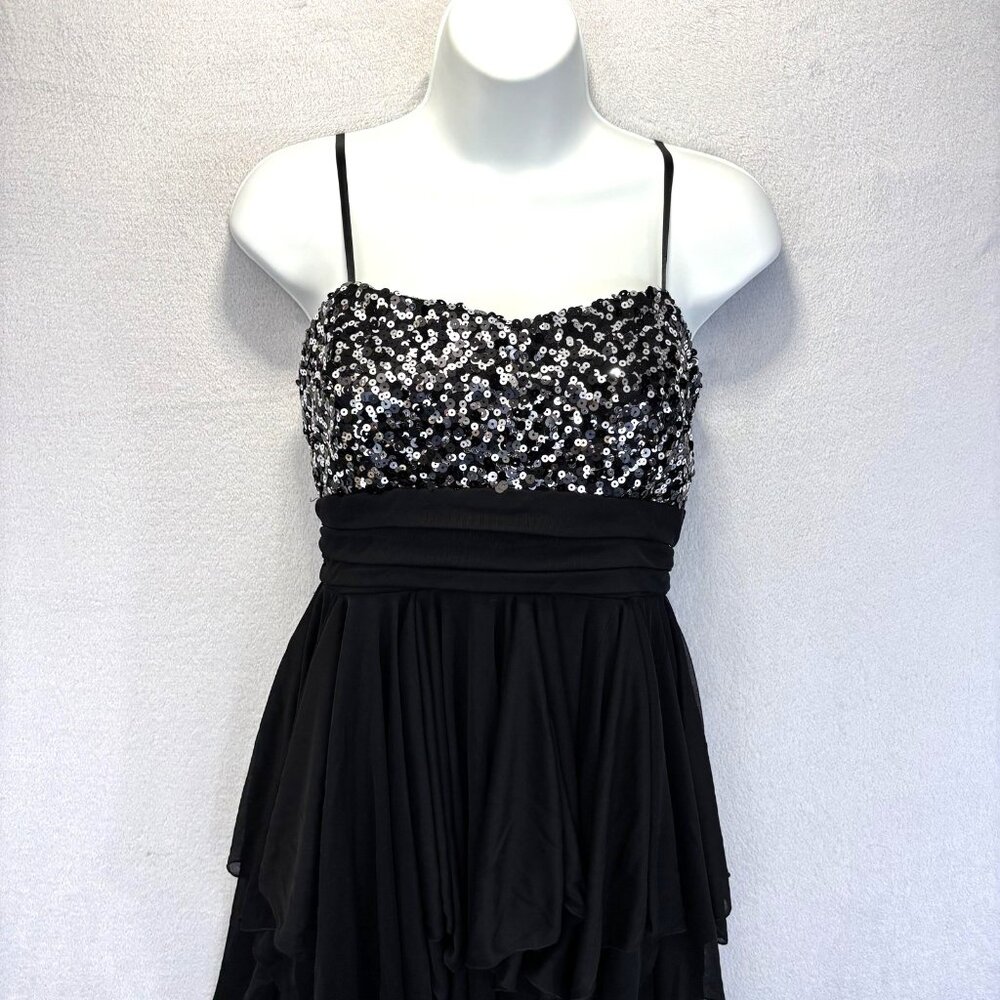 Vintage Y2K City Triangles Hanky Hem Fairy Dress Juniors Medium Whimsigoth Goth‎ - Picture 2 of 12